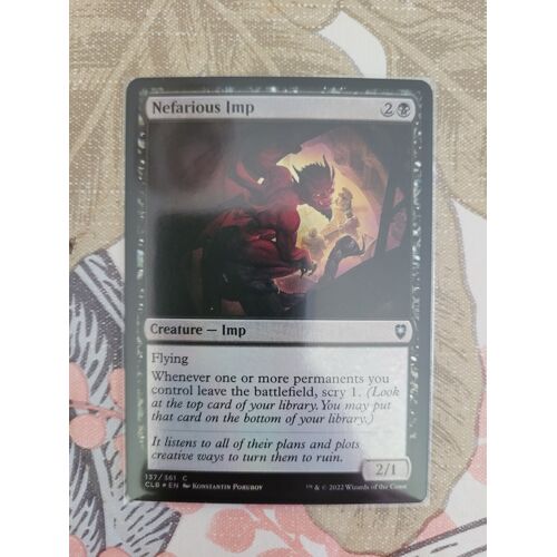 Magic: The Gathering 2022 Nefarious Imp 137 Battle For Baldur'S Gate Foil English