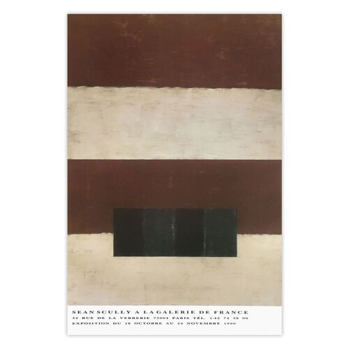 Sean Scully Affiche Expo 90 - Galerie De France - Paris