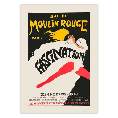 René Gruau Affiche Moulin Rouge - Fascination - Les 40 Doriss Girls