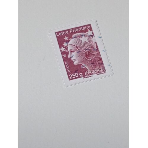 Timbre France Lettre 250 G Autoadhesif Yvert 4571 Marianne De Beaujard Marinne De L'Europe Brun Prune De 2011