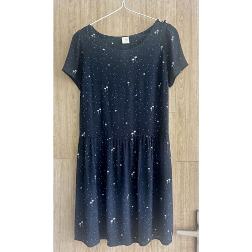 Robe Légère Bleu Marine Imprimée Palmiers Des Petits Hauts