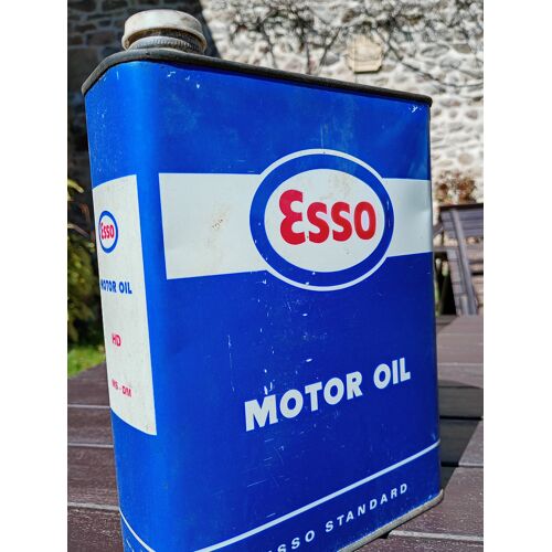 Bidon D'Huile (Vide) Esso Motor Oil Vintage