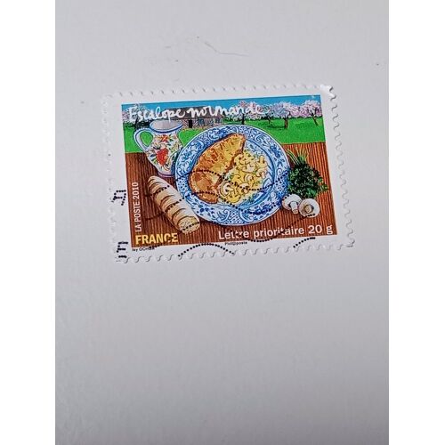 France Timbre Lettre 20g Autoadhesif Yvert N° 432 L'Escalope Normande Oblitéré De 2010
