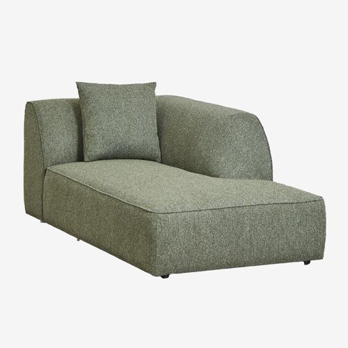 Module chaise longue droit pour canapé modulaire tapissé Cardea