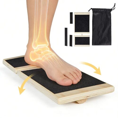 Planche D'équilibre En Bois-Duoku-Idéale Pour Le Fitness-L'entraînement Du Tronc-Avec Une Surface Antidérapante
