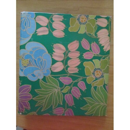Petit Classeur Vert Fleurs 20x23 Dos 3.5