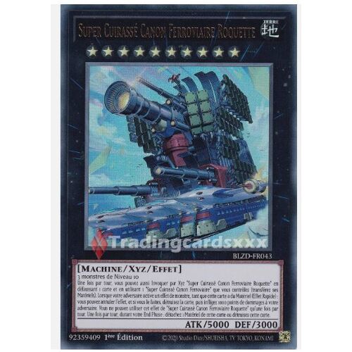 Yu Gi Oh Blzd Fr043 Super Cuirassé Canon Ferroviaire Roquette Ultra Rare