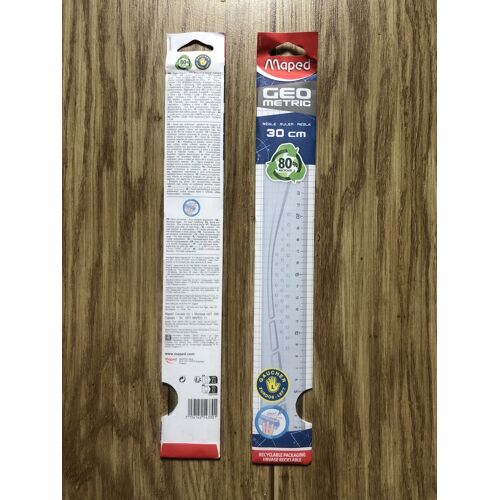 Règle Plate 30 Cm Maped Pour Gaucher