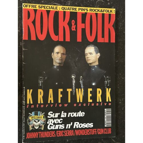 Rock & Folk 289septmebre 1991 Kraftwerk Guns N4 Roses Johnny Thunders Eric Serra