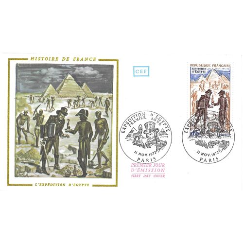 France 1972, Très Belle Enveloppe 1er Jour, Série Histoire De France, Timbre 1731, Bonaparte Et L'expédition D' Égypte.