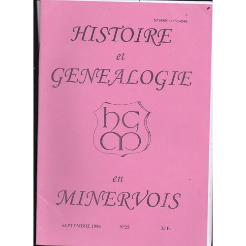 Histoire Et Généalogie En Minervois N°25
