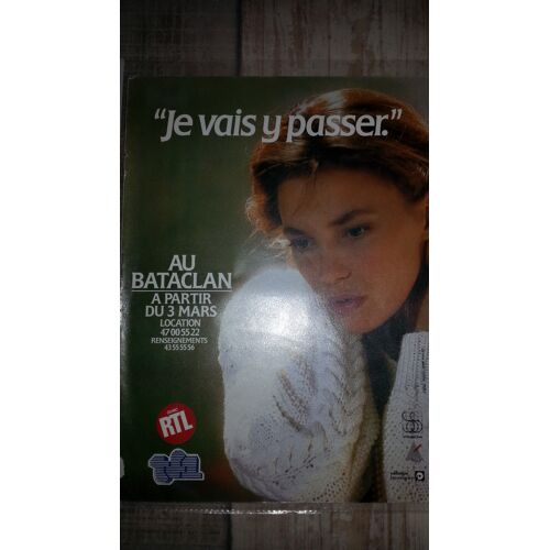Publicité Papier: Concert "Je Vais Y Passer" De Jane Birkin, Parue Dans La Presse En 1988