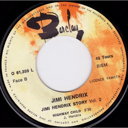 Jimi Hendrix ‎– Purple Haze / Highway Child