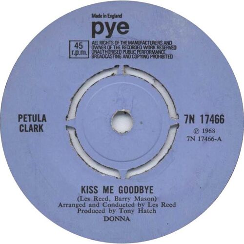 Petula Clark – Kiss Me Goodbye