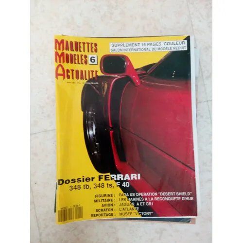 Maquettes Modeles Actualite 6 De 1991 Ferrari 348 Tb,F40,Le Jaguar,L'Atlante,Victory Memorial Museum
