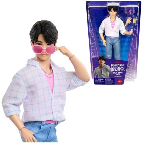 Mattel KPop Demon Hunters- Poupée Jinu "Soda Pop" de Saja Boys