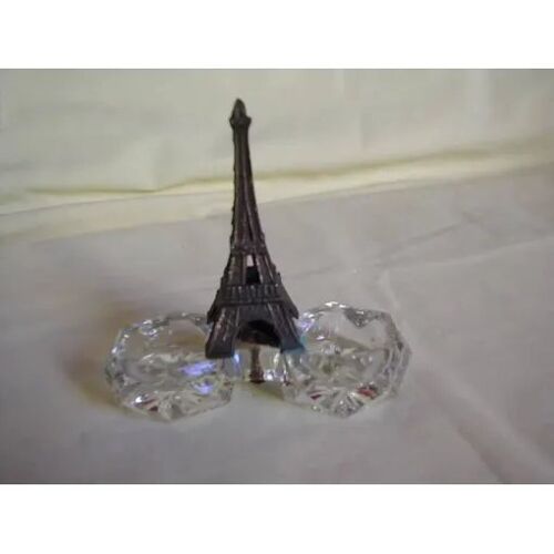 Ancien Saleron Cristal Et Tour Eiffel