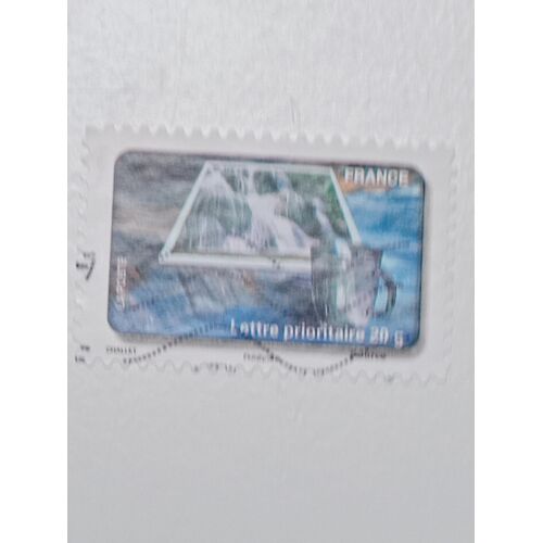 Timbre France Lettre 20g Autoadhésif Oblitéré .Yvert N°406 Fête Du Timbre - Le Timbre Fête L'Eau. De 2010