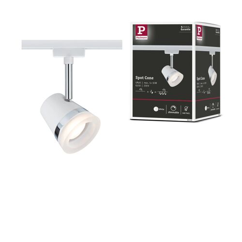 Urail Spot Sur Rail Produits De Deuxième Choix Cone Spot Individuel Gu10 Max. 10w Gradable 230v Blanc, Chrome Reconditionné