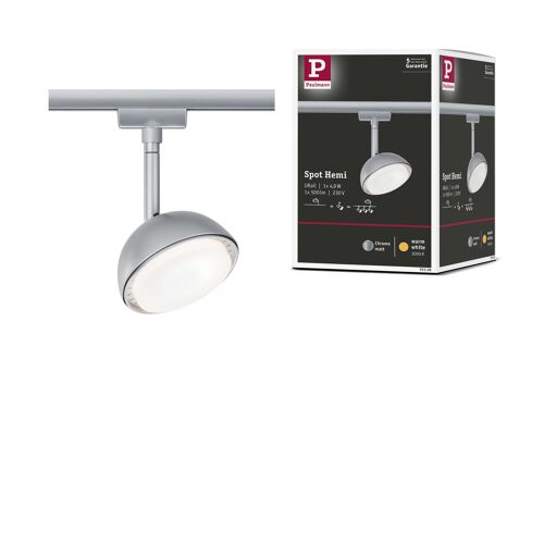 Urail Spot Sur Rail Produits De Deuxième Choix Hemi Spot Individuel 425lm 4,9w 3000k 230v Chrome Mat Reconditionné