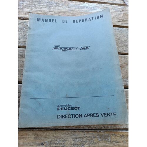 Manuel De Réparation Bagheera Automobiles Peugeot