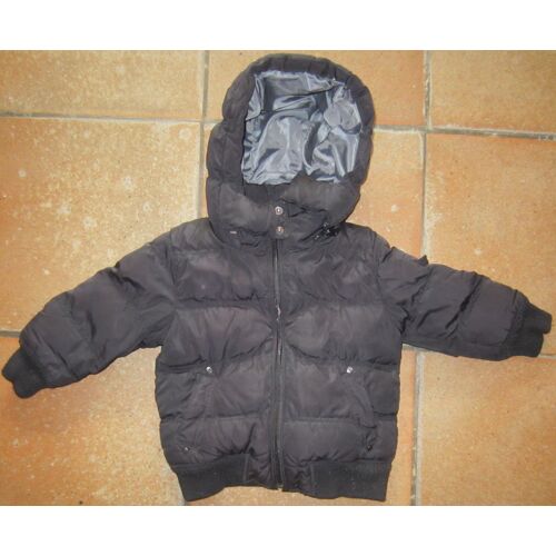 Doudoune Burberry Bleu Marine 18 Mois 86 Cm Capuche Amovible
