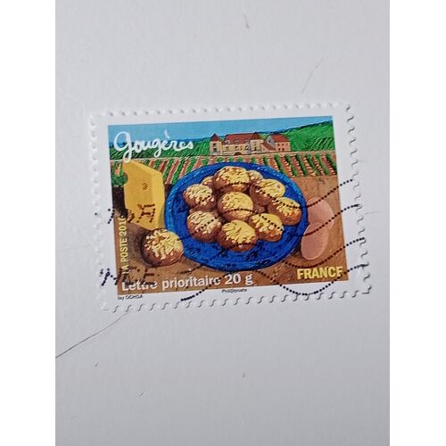 Timbre France Lettre 20g Autoadhesif Yvert N° 435 Saveurs De Nos Regions Gougeres Oblitéré De 2010