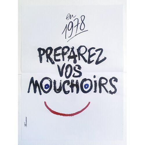 Préparez Vos Mouchoirs - Affiche Préventive De Cinéma Pliée - Format 40x53 Cm - De Bertrand Blier Avec Gérard Depardieu, Patrick Dewaere, Carole Laure - Ressortie