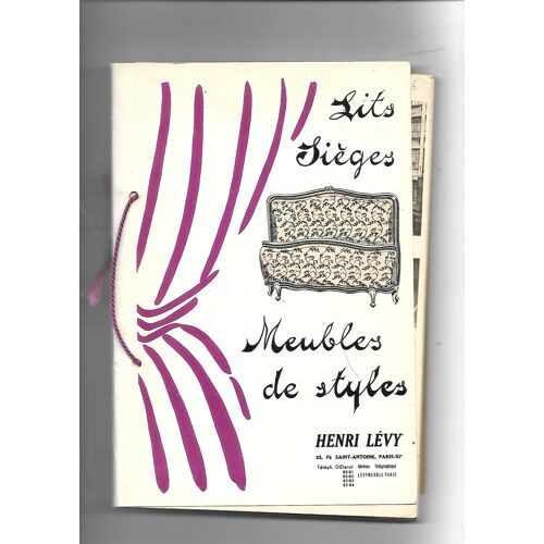 Lits, Sièges, Meubles De Styles Par Henri Lévy