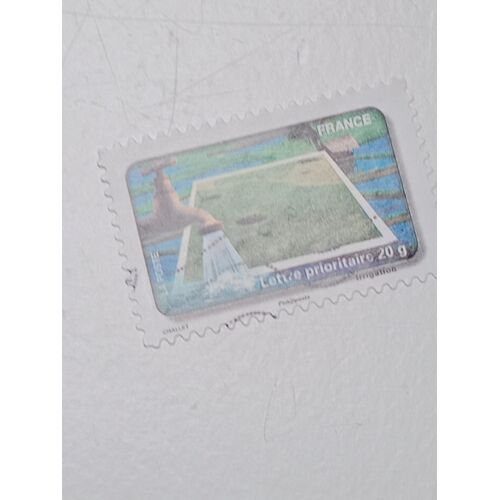 Timbre France Lettre 20g Autoadhesif Oblitere Yvert N° 409 Fete Du Timbre L'Eau De 2010