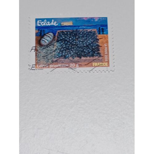 Timbre France Lettre 20g Autoadhesif Oblitere Yvert N° 443 Les Saveurs Esclade De Moules De 2010