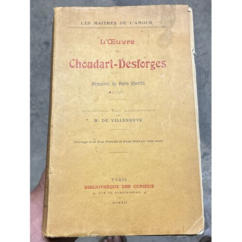 L’?uvre De Choudart Desforges Mémoire D’Un Poète Libertin De Villeneuve