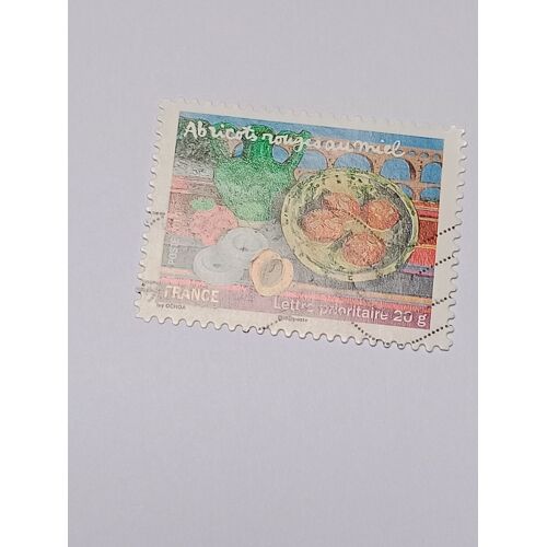 Timbre France Lettre 20g Autoadhesif Oblitere Yvert N° 438 Saveurs De Nos Regions Abricot De 2010