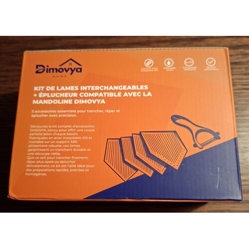 Lot De 4 Lames Pour Mandoline + Eplucheur - Dimovya - Noires