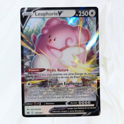 Carte Pokémon Leuphorie V 119/198 Fr Ultra Rare Eb06 Règne De Glace
