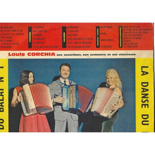 Louis Corchia Son Accordéon, Son Orchestre Et Ses Chanteurs "La Danse Du Balai N° 1" Vinyle 33 T 30 Cm - Musidisc - 1961
