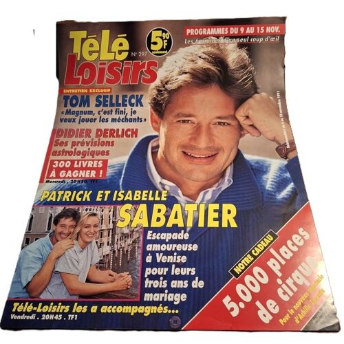 Affiche Publicitaire Pour Librairie : Télé Loisirs - Patrick Sabatier - 1991