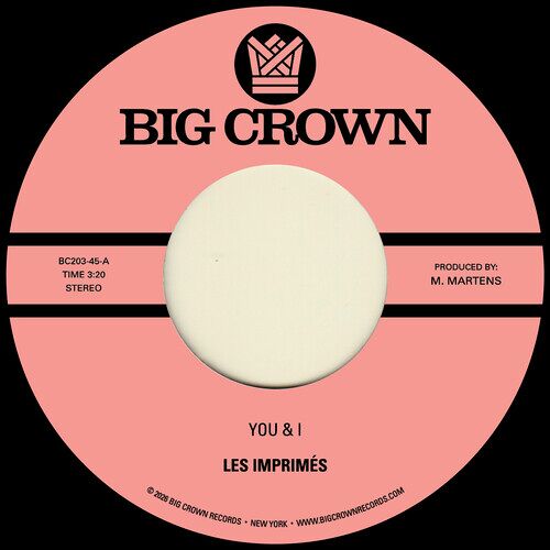 Les Imprimés - You & I B/W Miss The Days [7-Inch Single]