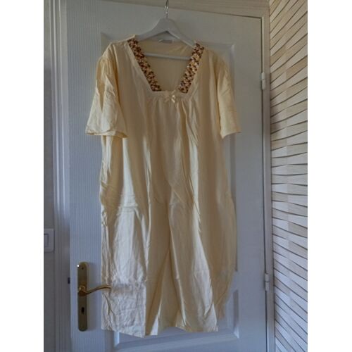 Chemise De Nuit Manches Courtes Jaune Giani Perroti Taille L
