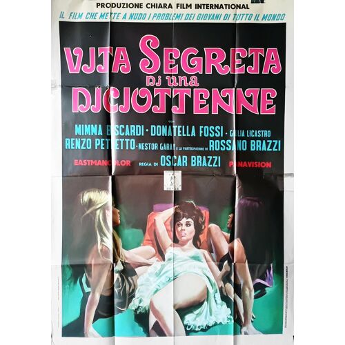 Vita Segreta Di Una Diciottenne (The Eyes) - Véritable Affiche Italienne De Cinéma Pliée - Format 100x140 Cm - De Oscar Brazzi Avec Mimma Biscardi, Donatella Fossi, Giulia Licastro - 1969
