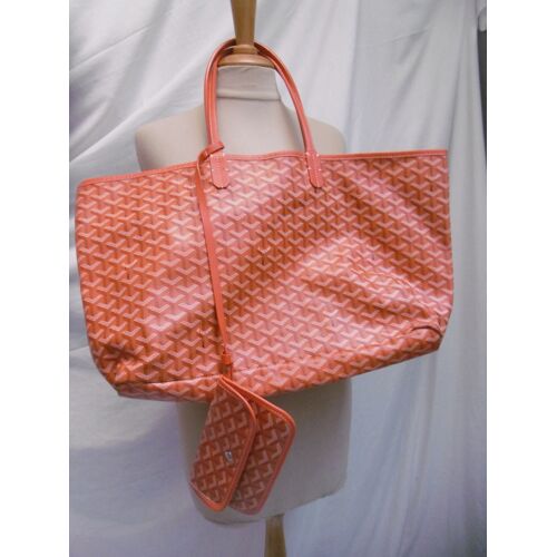 goyard sac cabas orange toile siglée et surpiquée