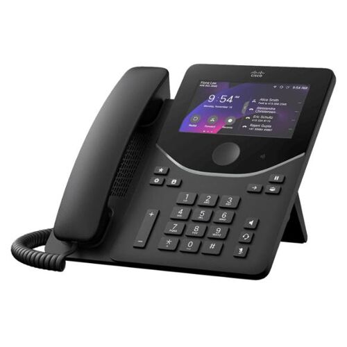 Cisco DESK PHONE 9871 CARBON téléphone fixe Noir, Charbon LCD Wifi
