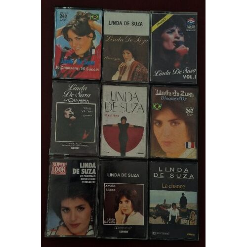 Linda De Suza Lot De 9 K7 Cassettes Audio Tape
