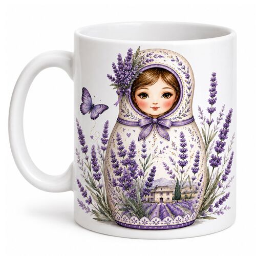 Mug Poupée Russe Lavande De Provence 350 Ml