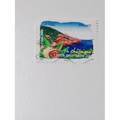 France Timbre Lettre 20 G Autoadhesif Yvert N° 304 La Châtaigne Corse Oblitéré De 2009
