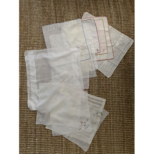 Mouchoirs Anciens Lot De 14