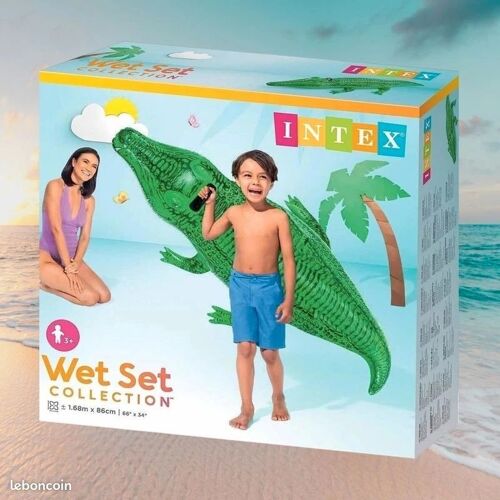 Crocodile Gonflable Géant Intex Avec Poignées Pour Enfant ¿ Jeu De Piscine