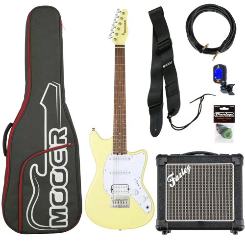 Mooer Mlt10 Guitar Candy Yellow Pack Débutant Guitare Électrique