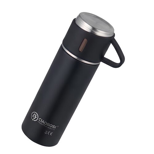 Gourde Thermique Sous Vide 500ml Avec Filtre À Thé Noir