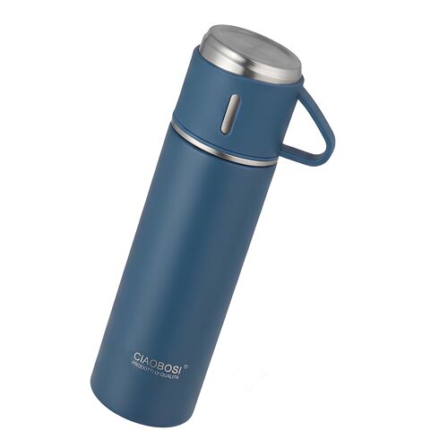 Gourde Thermique Sous Vide 500ml Avec Filtre À Thé Bleu